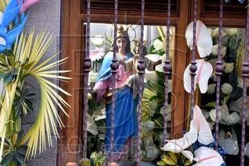 Telde pide la protección de María Auxiliadora con el rezo del 'Regina Coello' (Foto Francisco Javier Santana)